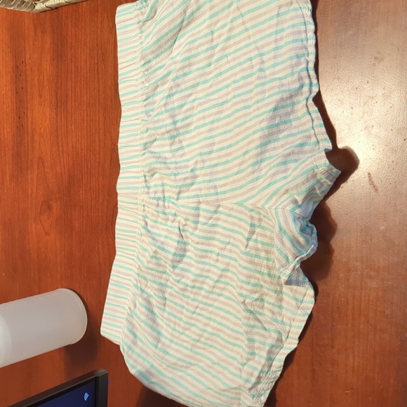 Xhilaration Large Teal stripped pajama shorts - Picture 2 of 5